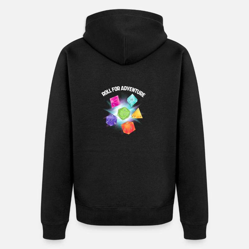 Dés polyédriques - Veste à capuche bio Premium Unisexe - noir