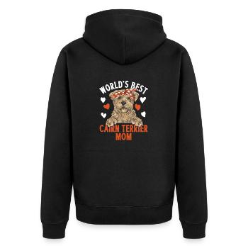 Cairn Terrier Chien - Veste à capuche bio Premium Unisexe - noir - Dos - Nico (187cm)