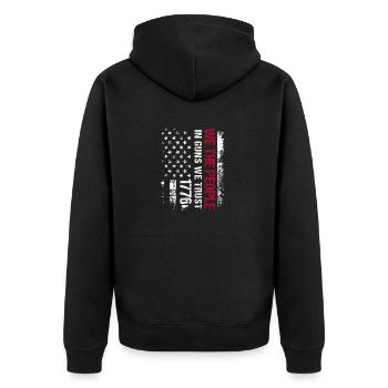 Dans les armes à feu, nous avons confiance en nous, le peuple américain - Veste à capuche bio Premium Unisexe - noir - Dos - Nico (187cm)