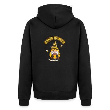Honig Dealer Imker Bienen Honigbienen Imkerei - Unisex Premium Bio Zip Hoodie - Schwarz - Hinten - Nico (187cm)