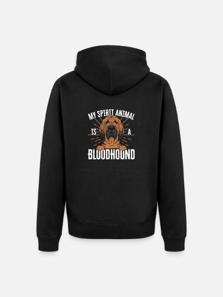 Bloodhound Hund Bluthund - Unisex Premium Bio Zip Hoodie - Schwarz