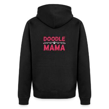 Doodle Mama Labradoodle Femme Goldendoodle - Veste à capuche bio Premium Unisexe - noir - Dos - Nico (187cm)