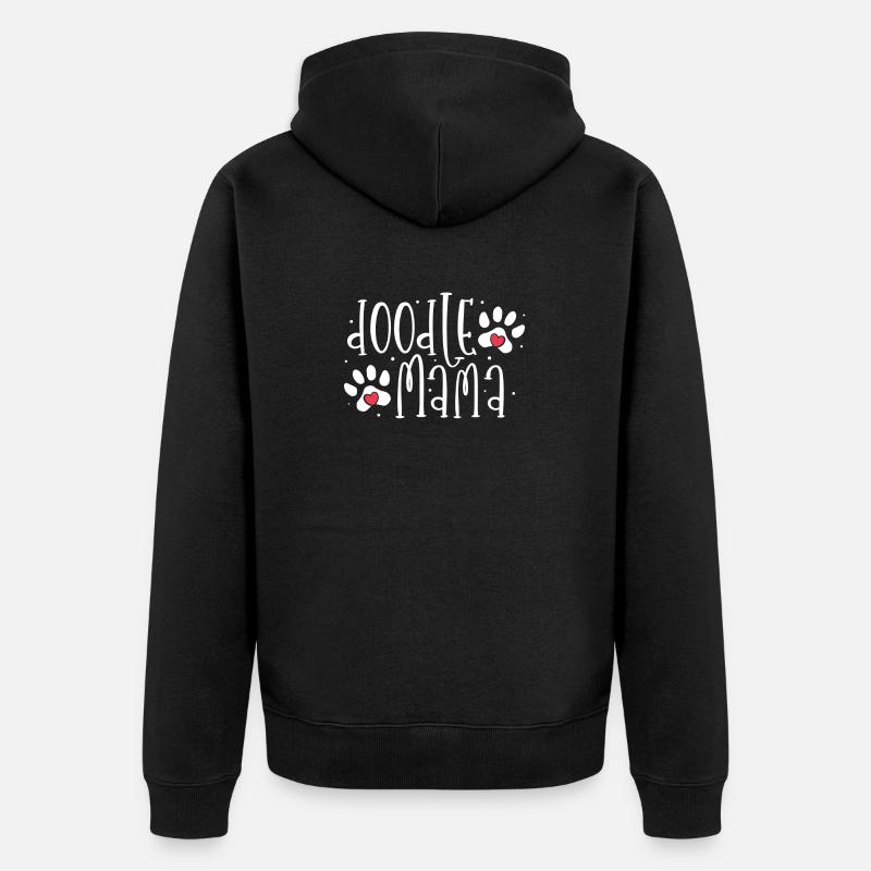 Femmes Doodle Mama Labradoodle Goldendoodle - Veste à capuche bio Premium Unisexe - noir