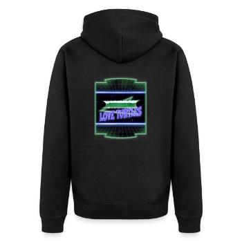 fun funny quote happy gift idea dorsal carapace - Unisex Premium Bio Zip Hoodie - Schwarz - Hinten - Nico (187cm)