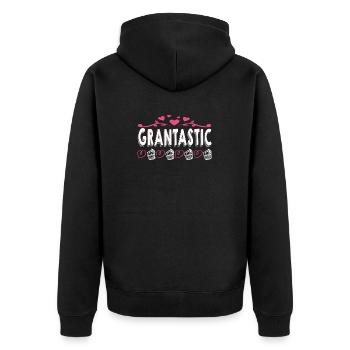Grandma Omi Grandmother Gift Idea - Unisex Premium Organic Zip Hoodie - black - Back - Nico (187cm)