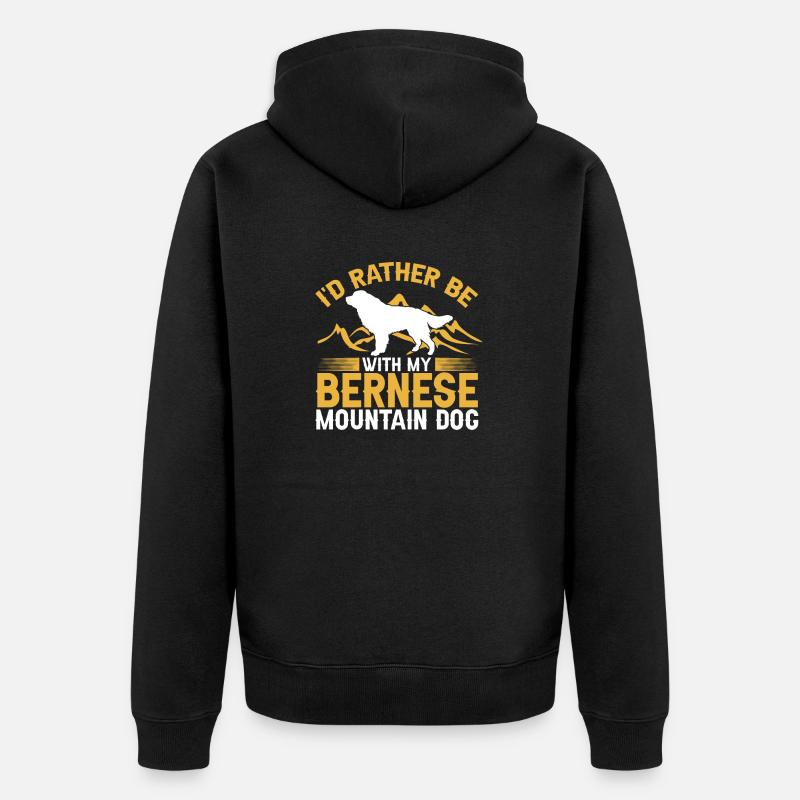 Berner Sennenhund - Unisex Premium Bio Zip Hoodie - Schwarz