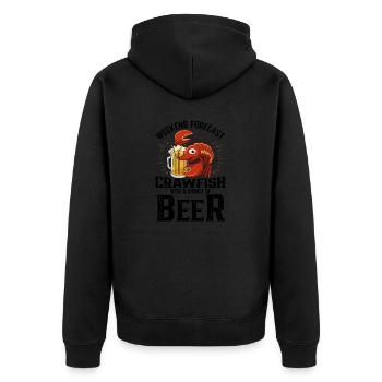 Crawfish Cajun & Crawfish Lobster Cooking - Unisex Premium Organic Zip Hoodie - black - Back - Nico (187cm)