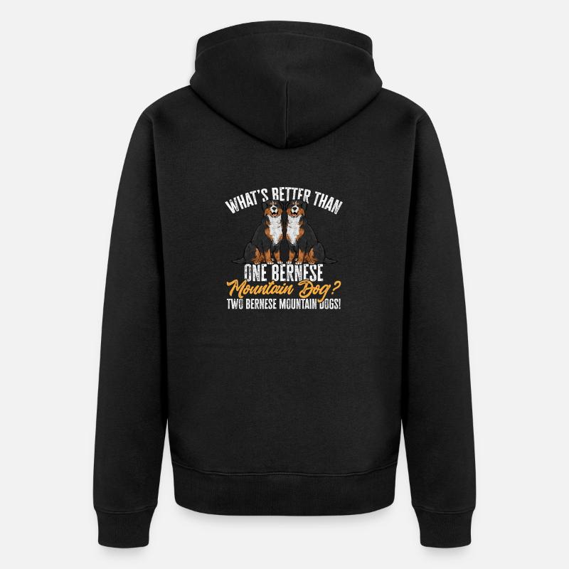 Berner Sennenhund - Unisex Premium Bio Zip Hoodie - Schwarz