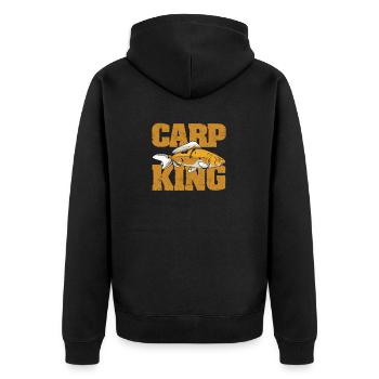 carpe roi pêche pêcheur pêcheur pêcheur eau - Veste à capuche bio Premium Unisexe - noir - Dos - Nico (187cm)