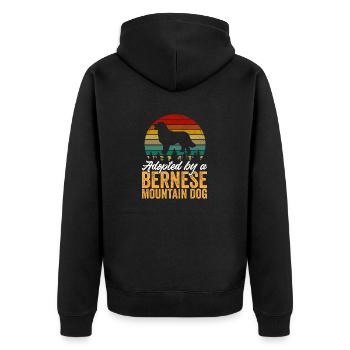 Bouvier bernois - Veste à capuche bio Premium Unisexe - noir - Dos - Nico (187cm)