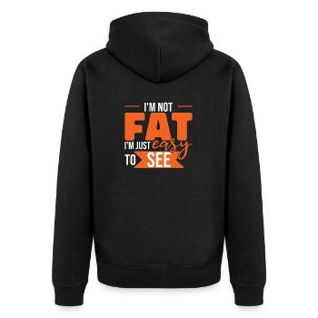 Lustiger Papa-Witz Humor Papa Vatertag - Unisex Premium Bio Zip Hoodie - Schwarz - Hinten - Nico (187cm)