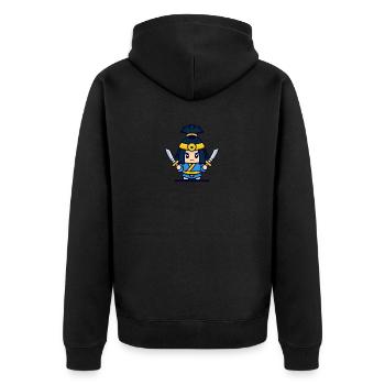 Samurai Japan Japanese fighter - Unisex Premium Organic Zip Hoodie - black - Back - Nico (187cm)