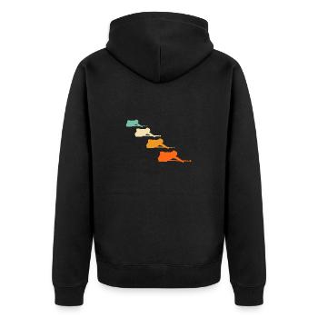 Vintage Snooker Quotes Pool Billiards Snooker - Unisex Premium Organic Zip Hoodie - black - Back - Nico (187cm)