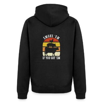 Smok 'em If You Got 'em Meat Saison des barbecues - Veste à capuche bio Premium Unisexe - noir - Dos - Nico (187cm)