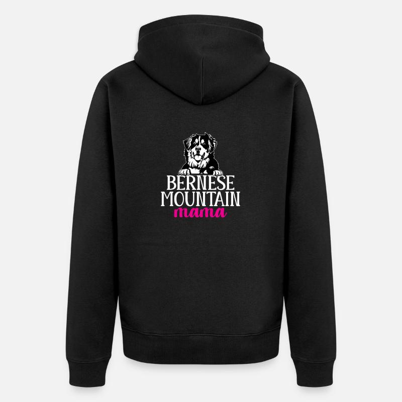 Berner Sennenhund - Unisex Premium Bio Zip Hoodie - Schwarz