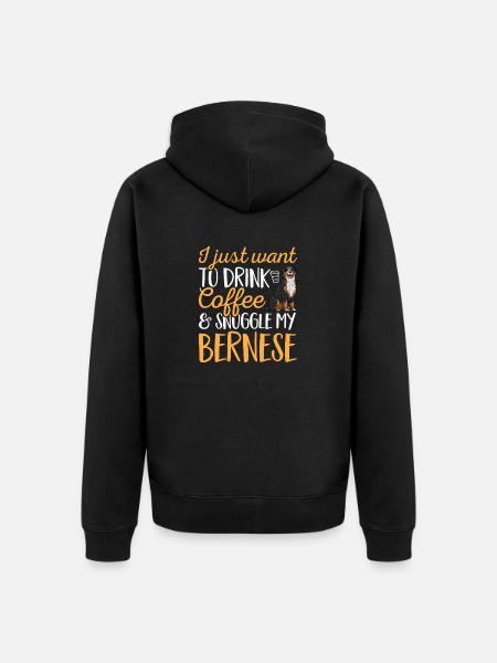 Bovaro del Bernese - Felpa con cappuccio ecologica premium unisex - nero