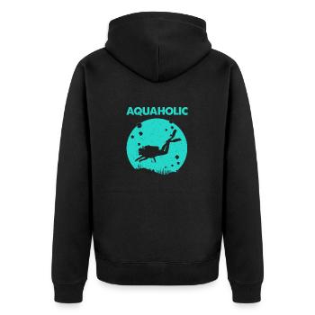 Scuba Diving Themed Design For Men Women - Unisex Premium Organic Zip Hoodie - black - Back - Nico (187cm)