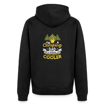 Je suis un père de camping comme un papa normal seulement - Veste à capuche bio Premium Unisexe - noir - Dos - Nico (187cm)