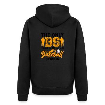 Baseball Spieler Baseball Spielerin Baseball Team - Unisex Premium Bio Zip Hoodie - Schwarz - Hinten - Nico (187cm)