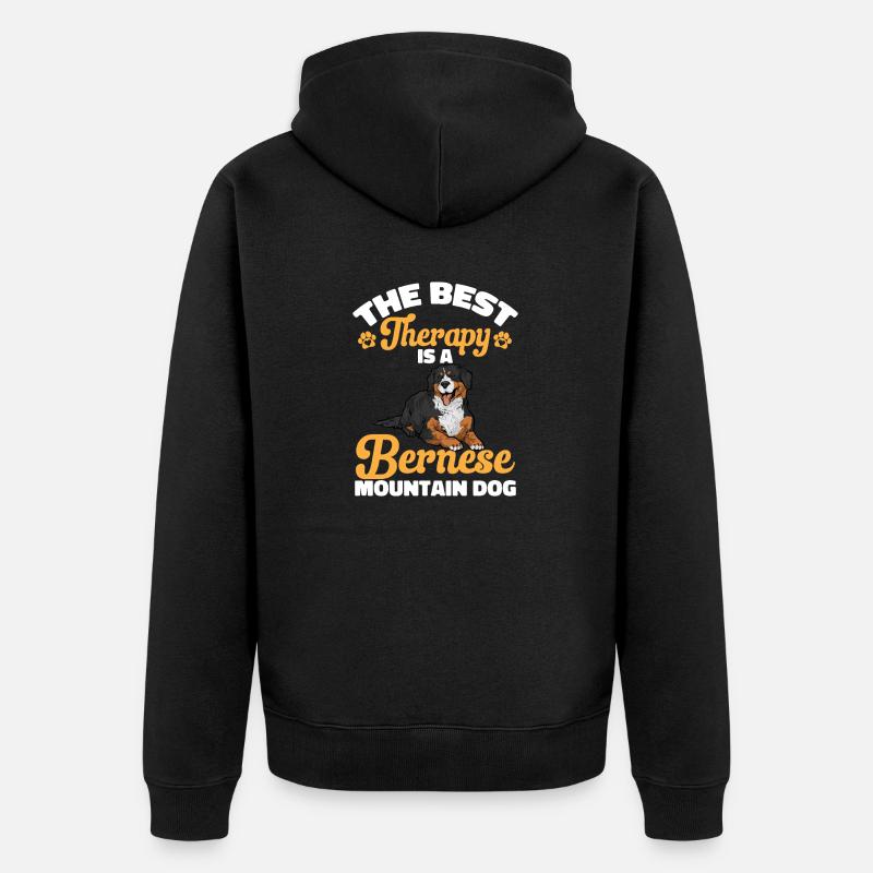 Berner Sennenhund - Unisex Premium Bio Zip Hoodie - Schwarz