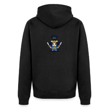Samurai Japan Japanese fighter - Unisex Premium Organic Zip Hoodie - black - Back - Nico (187cm)