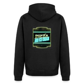 Pizzas Dessert Daycare Geek Valentines Day Shirt - Unisex Premium Organic Zip Hoodie - black - Back - Nico (187cm)