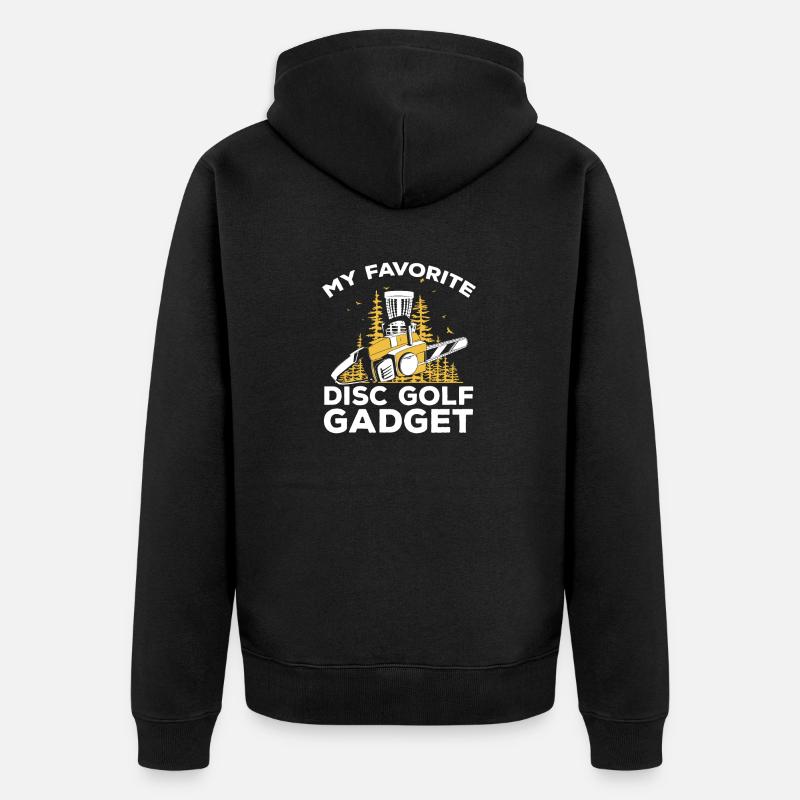 Discgolf Disc Golf Frisbee - Unisex Premium Bio Zip Hoodie - Schwarz