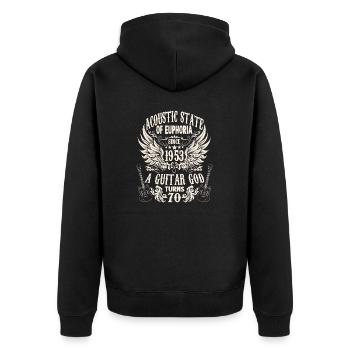Guitarists Birthday 1953 Born 70 years - Unisex Premium Organic Zip Hoodie - black - Back - Nico (187cm)