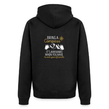 Going Outside Worst Case Scenario A Bear Park - Unisex Premium Organic Zip Hoodie - black - Back - Nico (187cm)