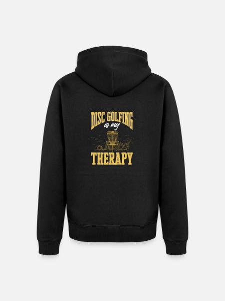 Discgolf Disc Golf Frisbee - Unisex Premium Organic Zip Hoodie - black