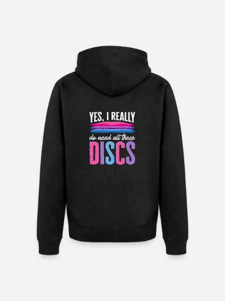 Discgolf Disc Golf Frisbee - Unisex Premium Organic Zip Hoodie - black