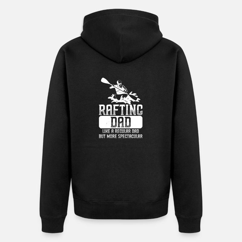 Fluss Rafting - Unisex Premium Bio Zip Hoodie - Schwarz