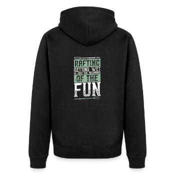 River Rafting - Unisex Premium Organic Zip Hoodie - black - Back - Nico (187cm)