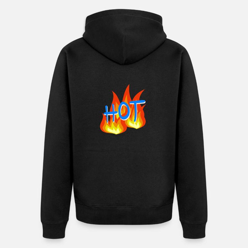 Flammes chaudes - Veste à capuche bio Premium Unisexe - noir