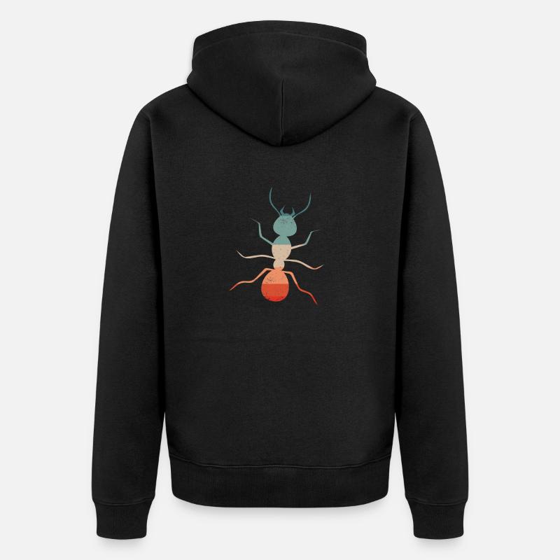 Entomologiste collectionneur d’insectes fourmis - Veste à capuche bio Premium Unisexe - noir