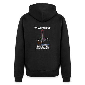 Kardiologie Krankenschwester Kardiologe - Unisex Premium Bio Zip Hoodie - Schwarz - Hinten - Nico (187cm)
