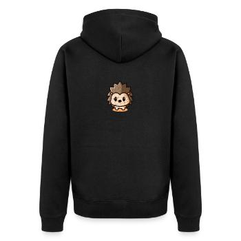 Le porc-épic hérisson Kawaii a l’air mignon - Veste à capuche bio Premium Unisexe - noir - Dos - Nico (187cm)