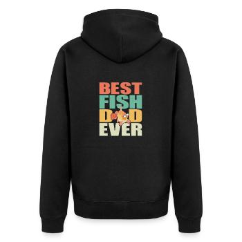 Best Fish Dad Ever Aquarium Owner Fish Keeping - Unisex Premium Bio Zip Hoodie - Schwarz - Hinten - Nico (187cm)