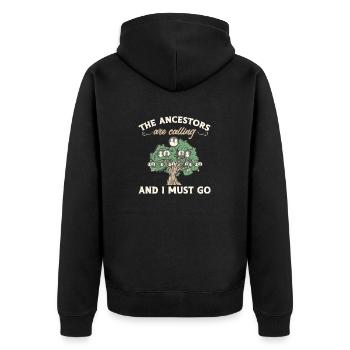Genealogy Genealogy Genealogist - Unisex Premium Organic Zip Hoodie - black - Back - Nico (187cm)