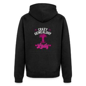 Genealogy Genealogy Genealogist - Unisex Premium Organic Zip Hoodie - black - Back - Nico (187cm)