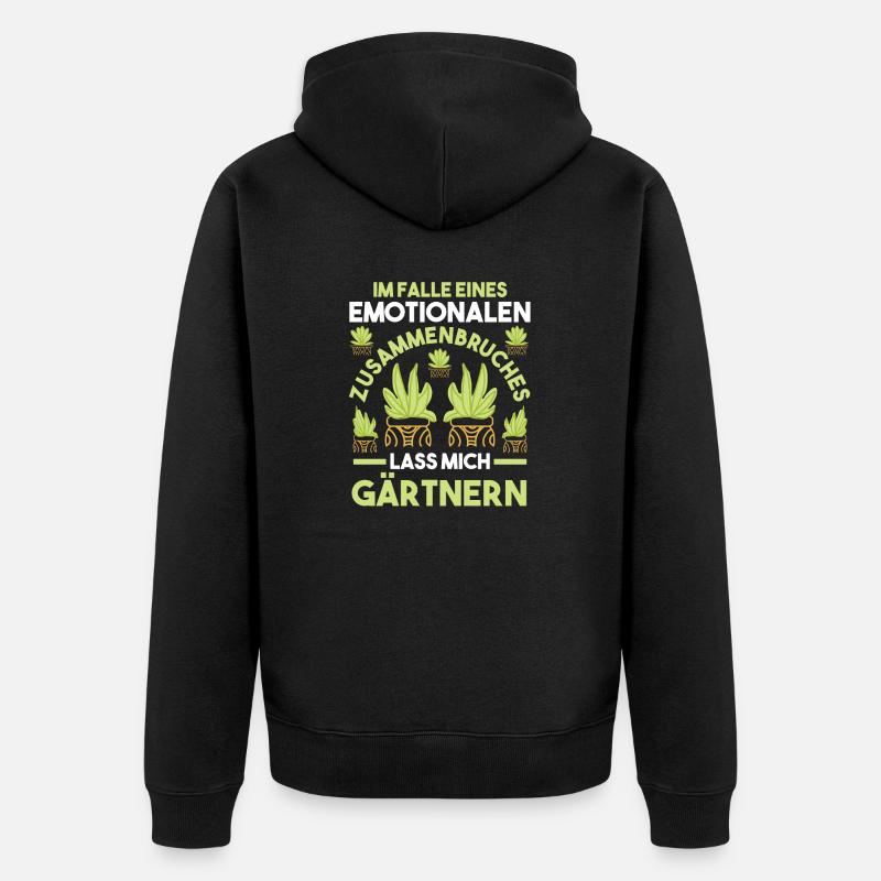 Gärtner Gartenarbeit Hobbygärtner Garten - Unisex Premium Bio Zip Hoodie - Schwarz