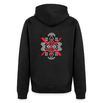 AMAZIGH sYMBOLE BERBERE Z IMAZIGHEN BIJOU KABYL - Veste à capuche bio Premium Unisexe - noir - Dos - Nico (187cm)
