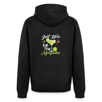 Just Here For The Margaritas Party Cinco De Mayo - Unisex Premium Bio Zip Hoodie - Schwarz - Hinten - Nico (187cm)