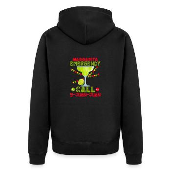 Margarita Emergency Call 9-Juan-Juan Party Cinco D - Unisex Premium Organic Zip Hoodie - black - Back - Nico (187cm)