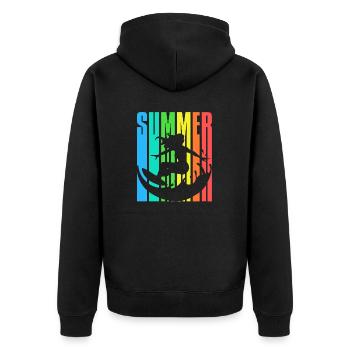 Surfin Summer Surfergirl 2023 coloré - Veste à capuche bio Premium Unisexe - noir - Dos - Nico (187cm)