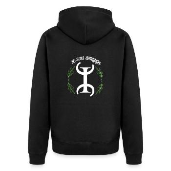 T-shirt premium Homme ⵣ graffiti garçon - Veste à capuche bio Premium Unisexe - noir - Dos - Nico (187cm)