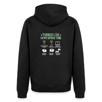Généalogie Généalogie Généalogiste - Veste à capuche bio Premium Unisexe - noir - Dos - Nico (187cm)