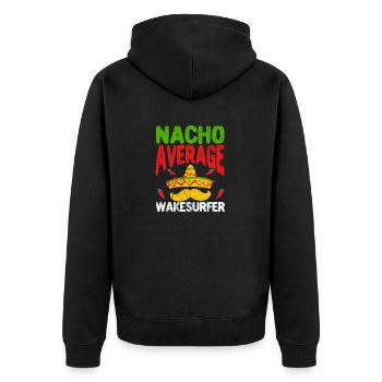 Nacho Wakesurfer moyen Cinco De Mayo Mexicain - Veste à capuche bio Premium Unisexe - noir - Dos - Nico (187cm)