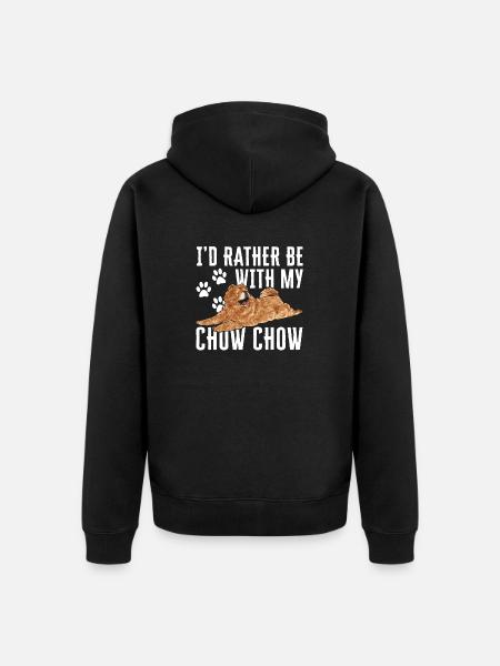 Chow Chow Dog - Unisex Premium Organic Zip Hoodie - black