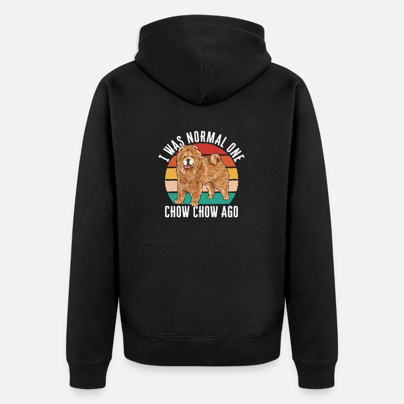 Chow Chow Hund - Unisex Premium Bio Zip Hoodie - Schwarz